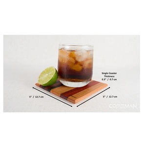 Posavasos elegantes de bambú y nogal para bodas, fiestas, hoteles, restaurante y cocina casera - Product Image 2