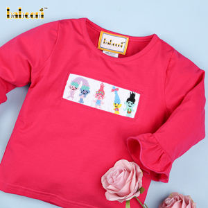 Chemise smockée de dessin animé 3D mignon garçon ODM personnalisé 100% coton fabricant de gros fabriqué en Vietnam-BB1605 - Product Image 2