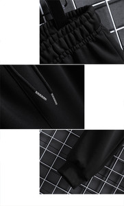 New Korean Style Casual Suit Trendy Hood Sweatshirt T-<b>Shirt</b> Sweatpants XL Fitness Activewear <b>Fleece</b> Gym <b>Mens</b> Tracksuit Set - Product Image 5