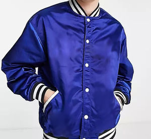 Veste de baseball américaine pour homme, coupe-vent, respirante, imperméable, à col rond, avec logo personnalisé, pour le printemps, formelle - Product Image 2