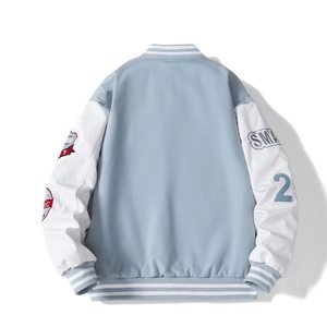 Letterman-Chaqueta de lana de manga de cuero para hombre, Cazadora Bomber de invierno, buena calidad, venta al por mayor, 1 comprador - Product Image 1