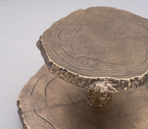 Birch <b>Cake</b> Holder Rustic Inspired <b>Cake</b> Stand with <b>Glass</b> <b>Dome</b> for Wedding Farmhouse and Nature-Themed Dessert Display - Product Image 3