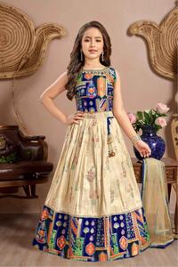 Alta demanda Muselina exclusiva Algodón Impreso Niños Lehenga Choli Fabricante de India a la tarifa más baja - Product Image 3