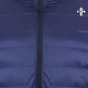 Nueva chaqueta de invierno con logotipo personalizado más vendida, chaqueta acolchada con cremallera estampada transpirable de poliéster 100% para hombre - Product Image 6