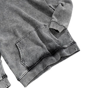 Sudadera con capucha de lujo de algodón pesado para hombre, sudaderas con capucha lavadas con ácido personalizadas de alta calidad de gran tamaño, unisex a la venta - Product Image 5