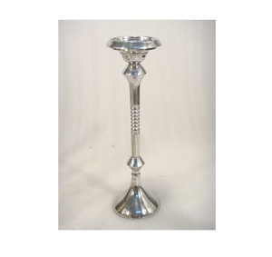 Candle Holder <b>Silver</b> Metal Wedding Decor Home Decor Holiday Decorative Handmade - Product Image 1