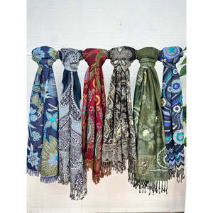 Pure Wool Light Weight Soft Hand Embroidered Floral Design Suzani <b>Shawl</b> Warm Cozy <b>Wrap</b> Christmas Gift - Product Image 4