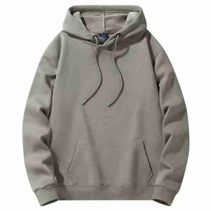 Sudadera con capucha para hombre de manga larga de punto sólido suéter de talla grande - Product Image 3