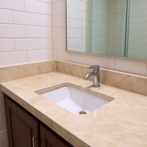 Comptoirs en pierre naturelle de porcelaine sur mesure pour cuisine et salle de bain, Carrara Calacata, projets hôteliers, tailles préfabriquées, dessus de meuble-lavabo - Product Image 3