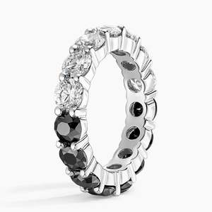 Anillo de Bodas de diamante negro de corte redondo y Diamante cultivado en laboratorio con diseño de Halo Art Deco anillo de diamante cultivado en laboratorio de oro sólido - Product Image 4