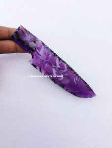 Beau couteau en verre améthyste attaché à la main de 5 à 6 pouces couteau artisanal en pierre semi-précieuse fait à la main cadeau Wiccan pour éliminer la négativité - Product Image 5