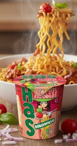 บะหมี่กึ่งสำเร็จรูป HAS รสโบโลเนส ทำจากแป้งสาลี บรรจุ 120 กรัม ปรุงสุกใน 5 นาที ไขมัน 18% ได้รับมาตรฐาน HACCP/HALAL/ISO/IFS - Product Image 2