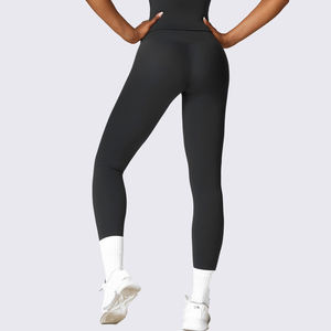 Conception populaire FourWay Stretch taille haute Leggings pour femmes pas voir à travers le contrôle du ventre cyclisme entraînement Yoga - Product Image 4