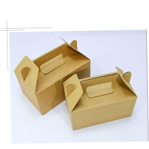 Boîte de hamburger à emporter de restauration rapide avec logo personnalisé Emballage de restauration rapide à emporter Emballage alimentaire de gâteau de dessert à impression personnalisée écologique - Product Image 4