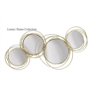 Butterfly Decor Shape Gold Color Frame With <b>Mirror</b> <b>Rectangle</b> Shape Modern and Fancy Look 100% Made of Iron <b>Wall</b> Mounted Decor - Product Image 2