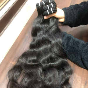 Lot de Cheveux Vierges 100% Naturels à Cuticules Intactes, Tissage Non Traité, Double Trame Faite à la Machine, Vente en Gros de Mèches Humaines Brutes (100g) - Product Image 1