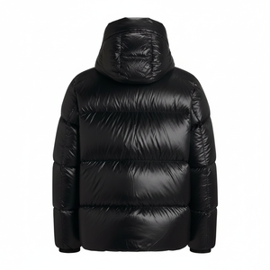 Blouson Bomber Premium Hiver Streetwear avec Capuche Motif Cœur Mélange Soie/Coton Unisexe Logo Avant - Product Image 2