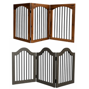 Freestanding Wooden Pet Gate <b>for</b> <b>Dogs</b> & Cats, Foldable Indoor Safety Barrier <b>for</b> Doorways, Hallways & <b>Stairs</b> - Product Image 2