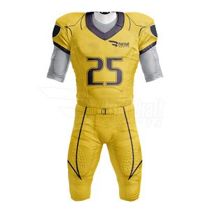 Uniforme de football américain de qualité supérieure, best-seller au Pakistan, 100% polyester respirant, design à manches courtes, personnalisable - Product Image 1