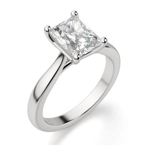 Anillo de compromiso solitario de moissanita con corte radiante para mujer, nuevo diseño, plata de ley, regalo para fiesta de bodas - Product Image 2