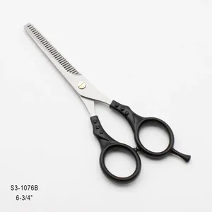 Ciseaux amincissants pour coiffeur avec repose-doigt double Ciseaux pour salon de coiffure en acier inoxydable avec logo personnalisé pour professionnels et débutants - Product Image 3