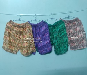Coton om imprimé dames shorts pantalons mantra imprimé shorts pantalons en gros coton shorts pantalons bohème imprimé shorts - Product Image 2