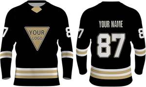 Camiseta de hockey sobre hielo transpirable de 100% poliéster con logotipo personalizable hecha en Pakistán Camiseta de práctica disponible con servicio OEM - Product Image 5