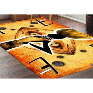 Tapis à motifs de femmes africaines, tapis ethnique imprimé en 3D, lavable en machine, tapis doux non tissé - Product Image 3