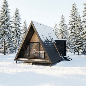 Villa de Lujo y Hotel con Vista a la Montaña, <span class=keywords><strong>Cabaña</strong></span> Residencial Turística Panorámica S410, Casa en Forma de A, Estructura de Acero, Diseño Moderno - Product Image 3