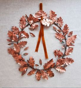 <b>Christmas</b> <b>Wreath</b> in Brown Garland with Floral Design Perfect <b>for</b> Elegant Holiday Shades and Festive Wedding Party Decor - Product Image 2