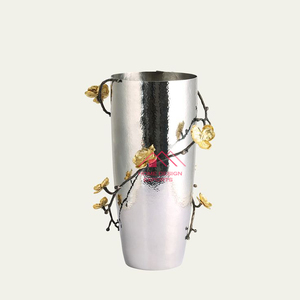 แจกันดอกไม้โลหะตกแต่งโต๊ะ ของตกแต่งงานแต่งงานสุดหรู ดีไซน์ใหม่ล่าสุด ขายดีสำหรับงานแต่งงาน - Product Image 6