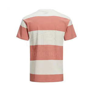 Venta al por mayor de hombres 100% algodón camiseta personalizada OEM Logo cuello redondo diseño tejido de punto - Product Image 2