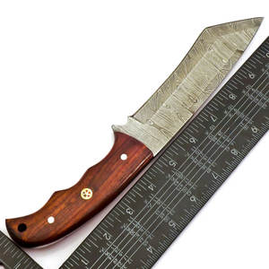 Cuchillo de Supervivencia de Acero con Patrón Damasco Hecho a Mano con Mango Duradero para Actividades al Aire Libre, Preparación de Alimentos y Uso Diario - Product Image 4