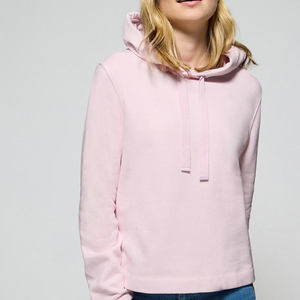 Sudadera con capucha de gran tamaño para mujer, rosa claro, de longitud completa, antiarrugas y transpirable, sudaderas con capucha en blanco para mujer, entrenamiento, gimnasio, sudadera con cremallera - Product Image 1
