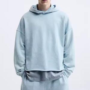 Sweat à capuche pour homme avec broderie, léger, manches longues, pour l'automne en extérieur - MOQ faible, OEM personnalisé - Product Image 6