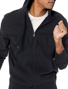 Jersey de algodón 100% de primera calidad Unisex, sudaderas con capucha de gran tamaño, tela térmica de peso pesado, bolsillo anticontracción, bordado con capucha - Product Image 2