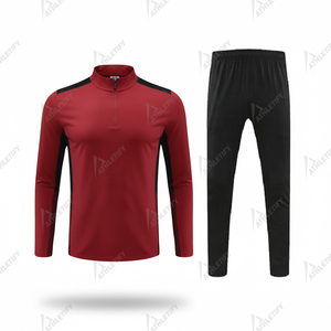 Ensemble de vêtements de sport actifs pour hommes Veste à manches longues et pantalon de jogging pour la course à pied, la salle de sport, les entraînements et les activités physiques - Product Image 1