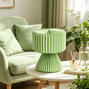 Lampe de table pliable en origami faite à la main, abat-jour en papier au design moderne, idéale pour la chambre à coucher, la salle de lecture, la décoration d'hôtel - Product Image 6