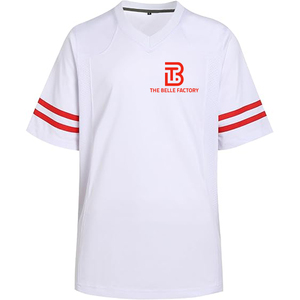 Maillot de football unisexe col en V 100% polyester, léger, respirant et confortable, uniforme de sport pour vêtements de football américain - Product Image 1