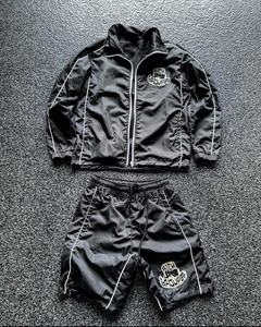 Custom Windbreaker <b>Sets</b> Jacket <b>and</b> <b>Shorts</b> Lightweight Reflective Piping Streetwear <b>Mens</b> Nylon Tracksuit Windbreaker <b>Shorts</b> <b>Sets</b> - Product Image 4