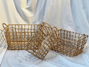 TRENDING Storage <b>Basket</b> With Lid Round Pattern paper <b>Woven</b> <b>Baskets</b> Decor Fruit Laundry Storage Boxes Bins Dining Room - Product Image 3