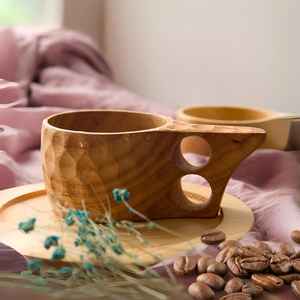 Taza Kuksa de madera hecha a mano personalizada para regalos personales y uso al aire libre - Product Image 1