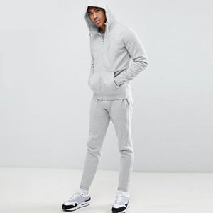 Chándal personalizado unisex con estilo, conjunto de 2 piezas, Jogger Sudadera con capucha elástica y a prueba de viento con pantalones Cargo, 100% algodón para el invierno - Product Image 1