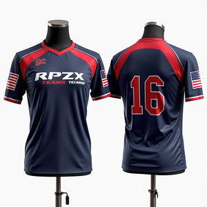 Ropa de cuello redondo deportiva personalizada para hombres, camisetas de pesca de fútbol de softball transpirables, camiseta impresa sublimada - Product Image 1
