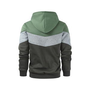 Sweat-shirt à capuche en polyester/coton imprimé personnalisé avec fermeture éclair - Product Image 4