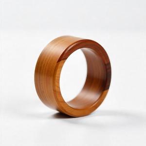 Bague en bois d'acacia faite à la main de haute qualité bijoux rustiques légers durables pour les mariages et les cadeaux pour les Couples - Product Image 3
