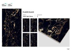 Carreaux de sol et de mur en porcelaine super noir poli à haute brillance 24x48 pouces Finition de surface intérieure de qualité supérieure - Product Image 5
