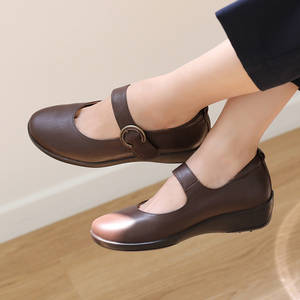 [JSHOE] Women Handmade Genuine Lambskin Leather Comfort Flats 4cm Low Heel Casual Walking Shoes - Product Image 2
