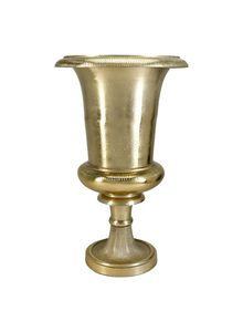 Florero de latón moderno con Diseño Artesanal y acabado dorado para un uso decorativo duradero - Product Image 2