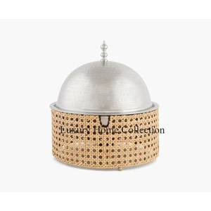 Plato calentador de comida de Metal de aspecto atractivo de Color dorado, suministros de Hotel y restaurante de alta calidad, olla caliente de aspecto real chapada brillante - Product Image 6